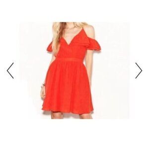 Chloe Oliver Anthropology NWT Knee Lengh Dress‎ Red Size Large